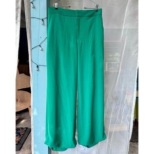 Banana Republic Vibrant Green Wide-Leg Pants